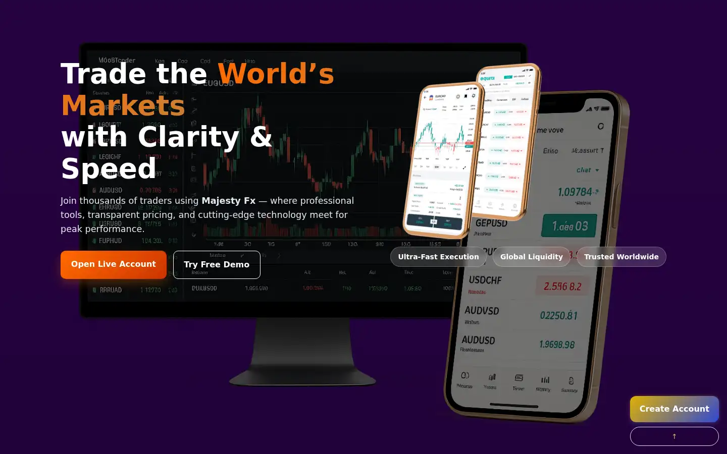 Screenshot of majestyfx.com