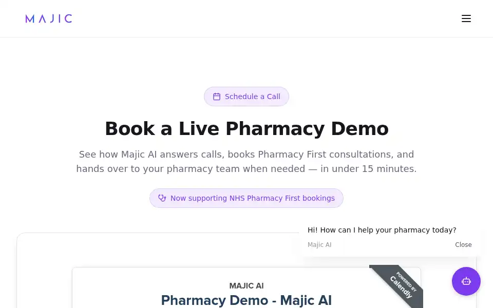 Screenshot of majicai.co.uk