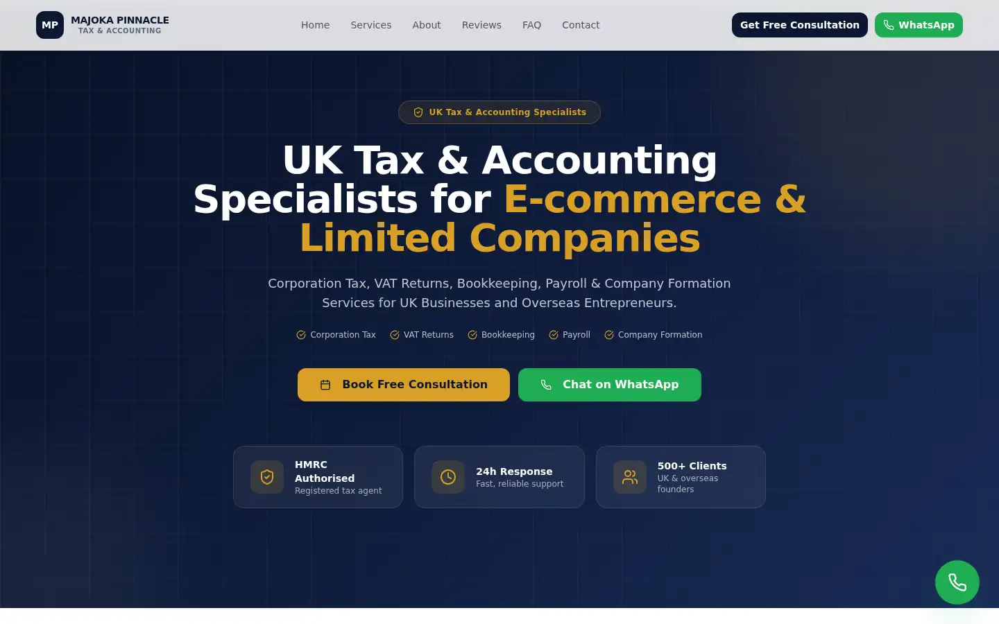 Screenshot of majokapinnacle.com