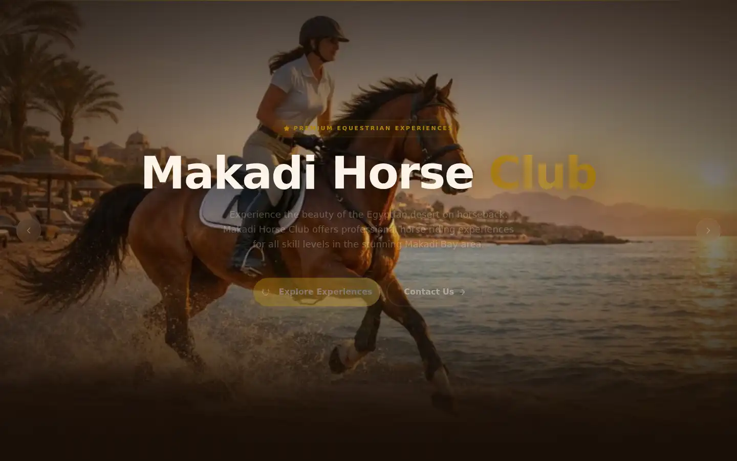 Screenshot of makadihorseclub.com
