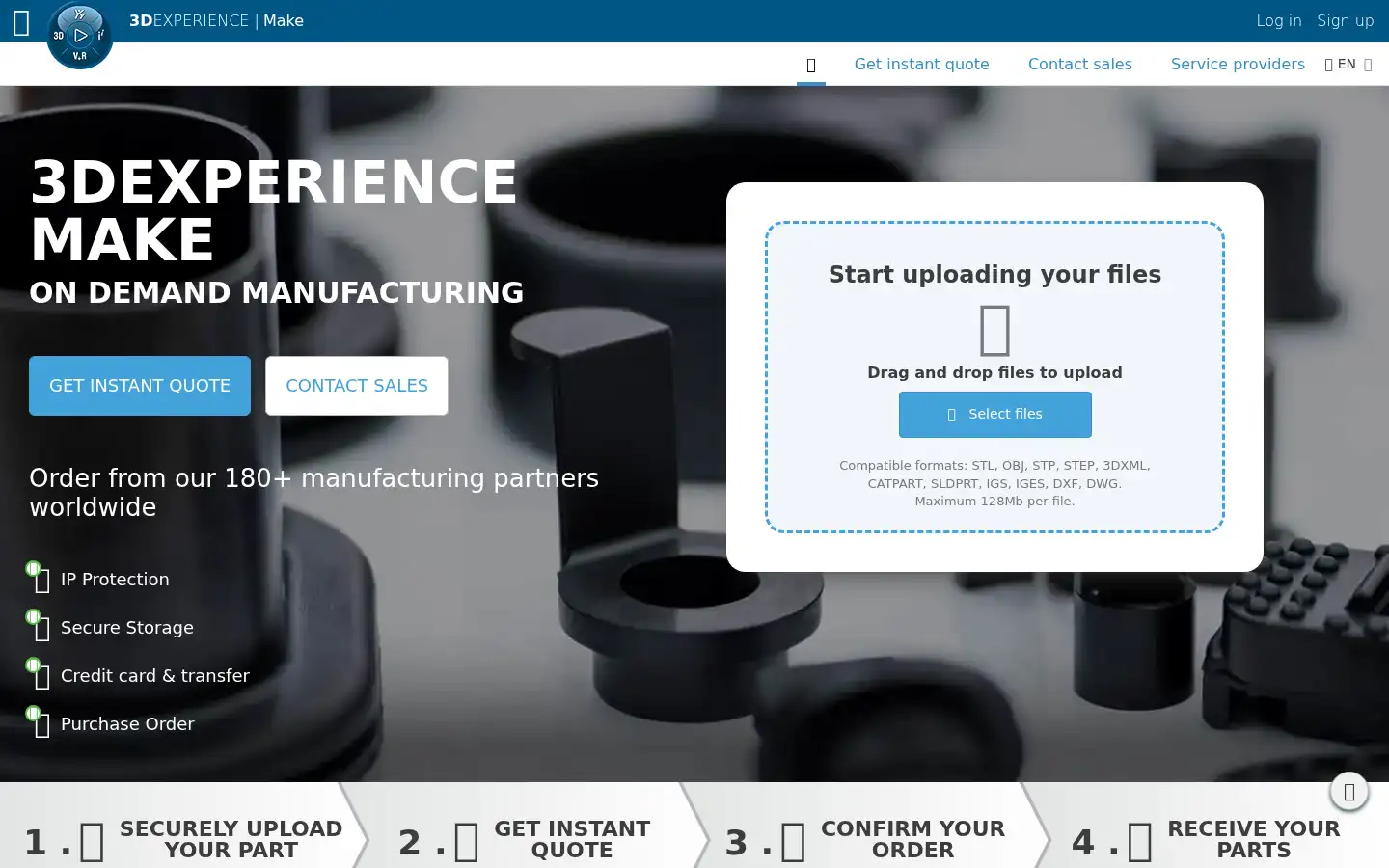 Screenshot of make.3dexperience.3ds.com