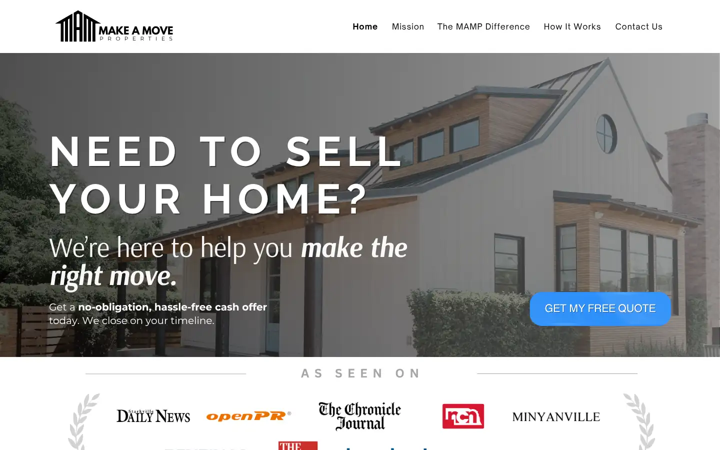 Screenshot of makeamoveproperties.com