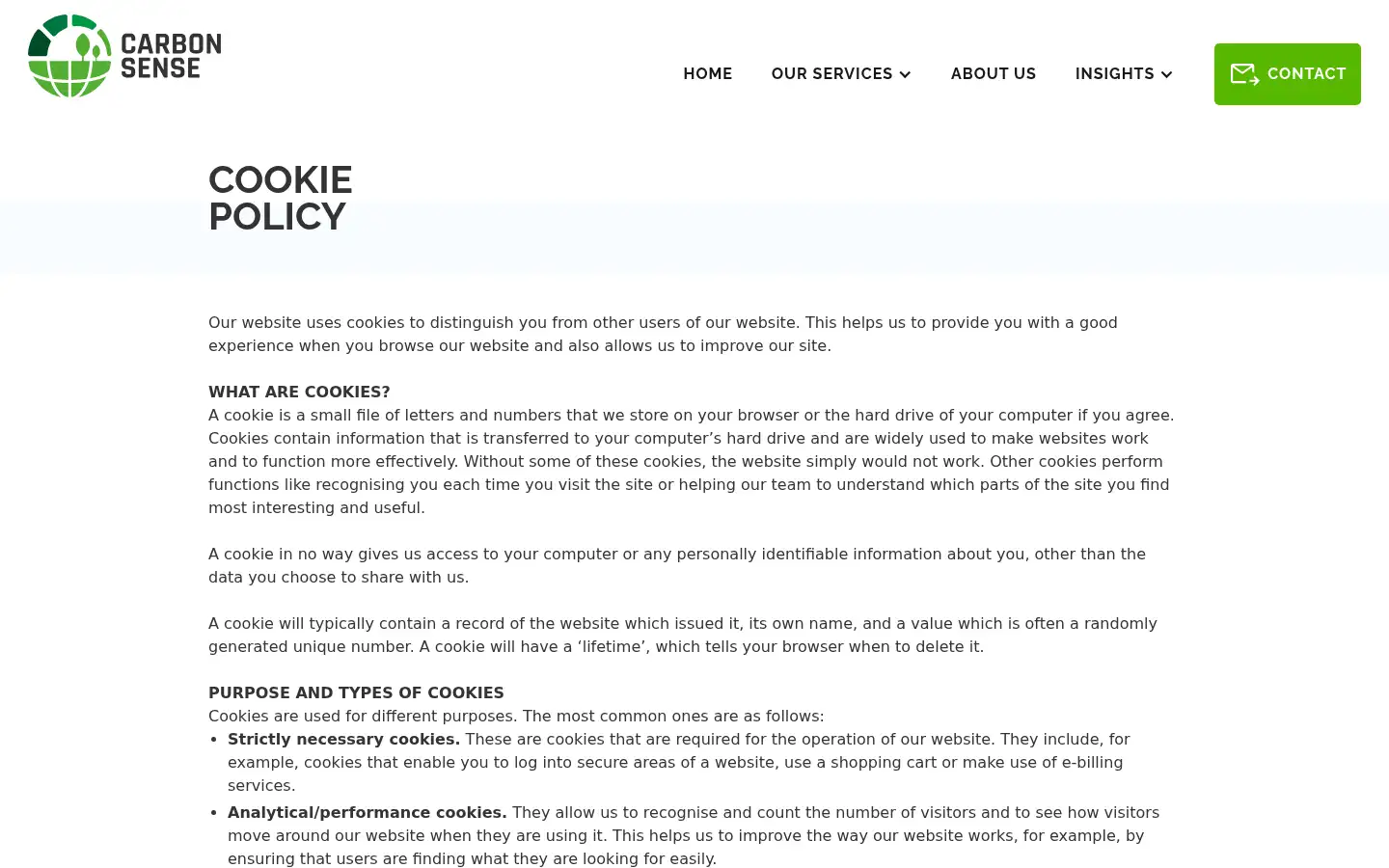 Screenshot of makecarbonsense.co.uk