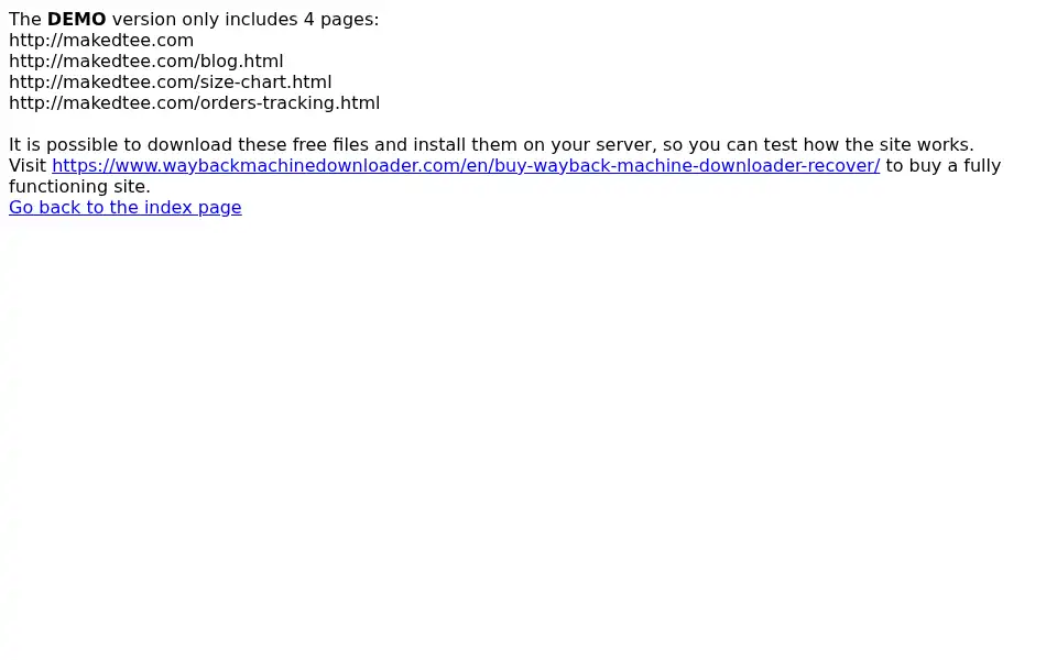 Screenshot of makedtee.com