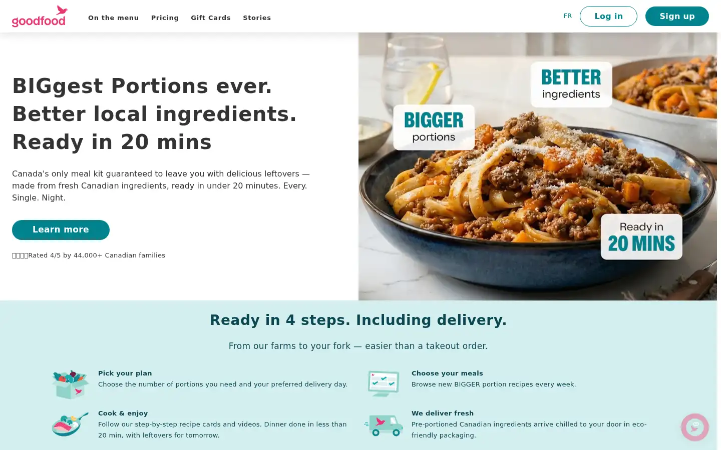 Screenshot of makegoodfood.ca