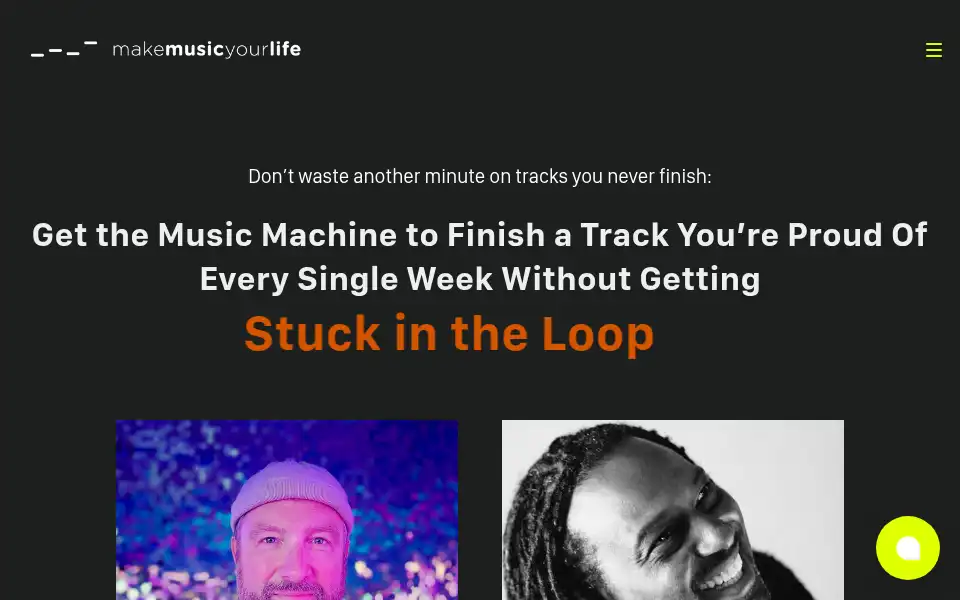 Screenshot of makemusicyourlife.com