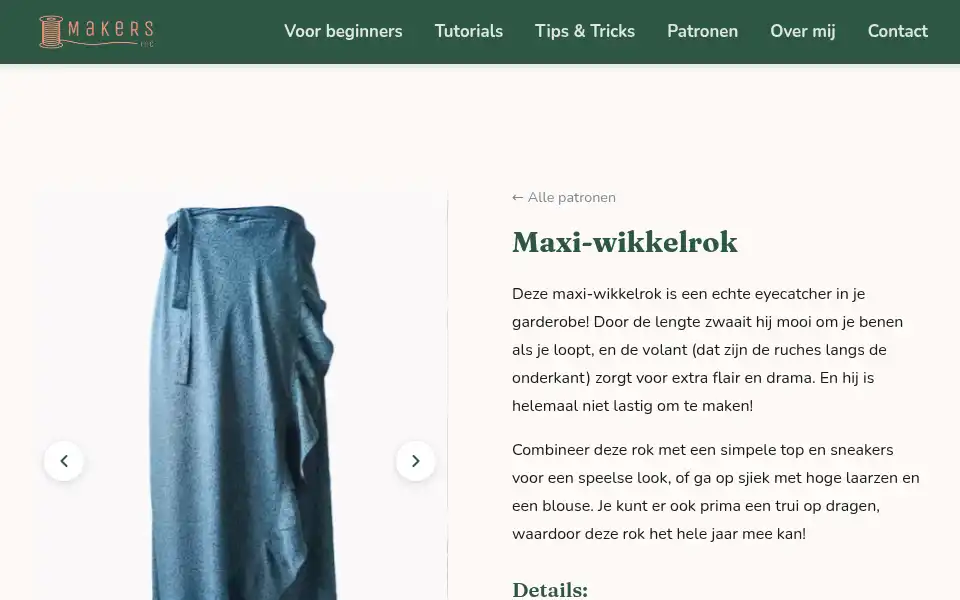 Screenshot of makersinc.nl