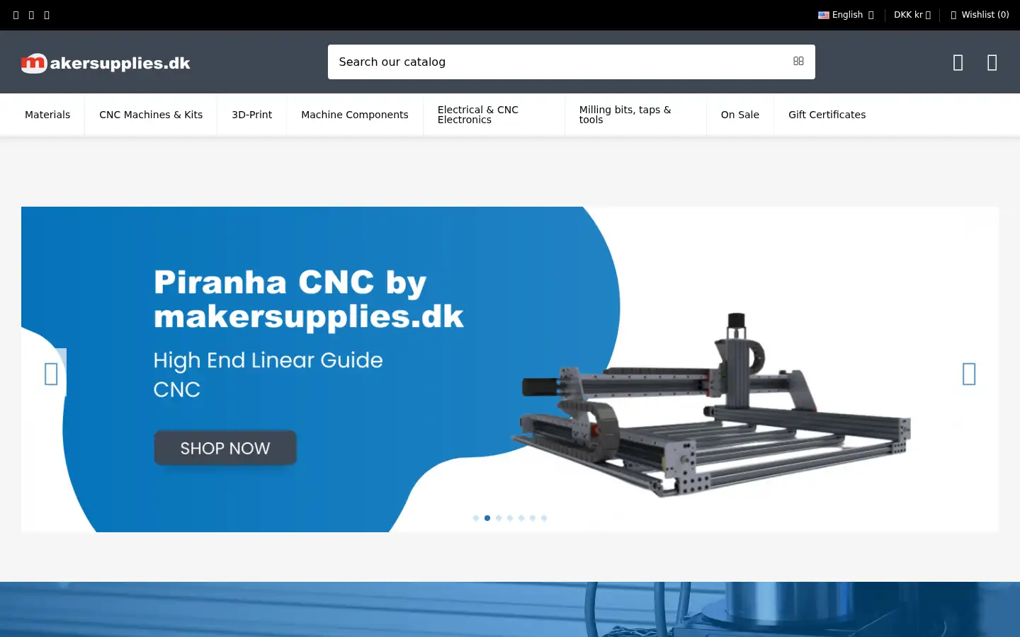Screenshot of makersupplies.dk