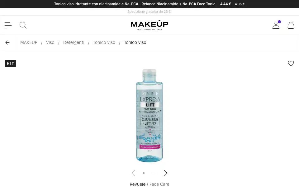 Screenshot of makeup.it