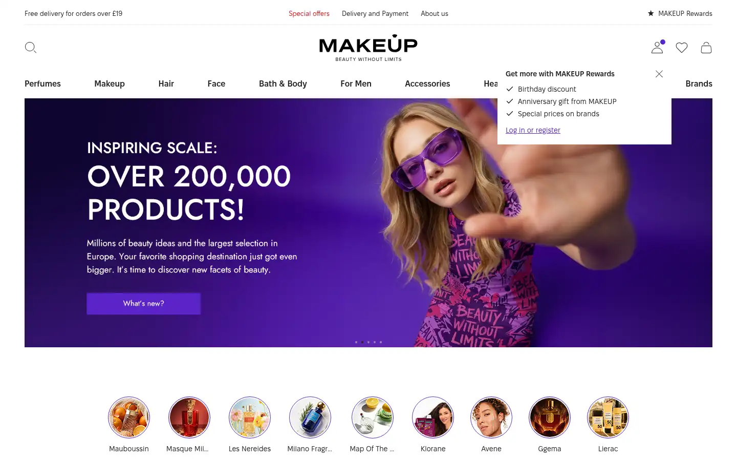 Screenshot of makeup.uk