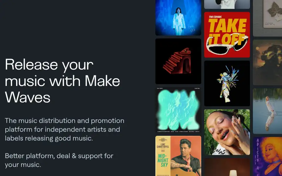 Screenshot of makewaves.fm