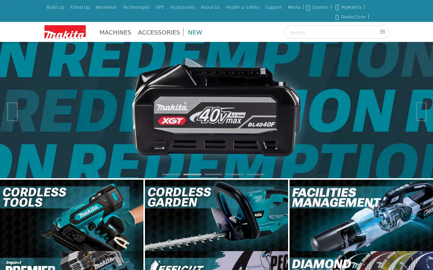 Screenshot of makitauk.com