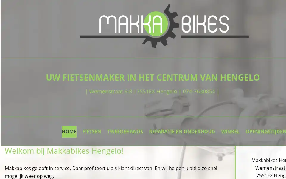 Screenshot of makkabikes.nl