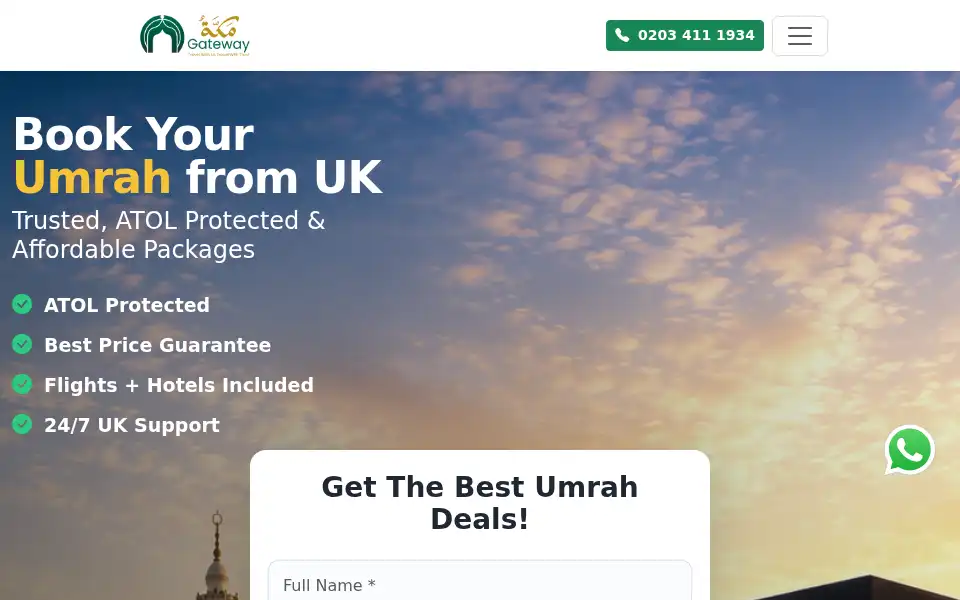 Screenshot of makkahgateway.co.uk
