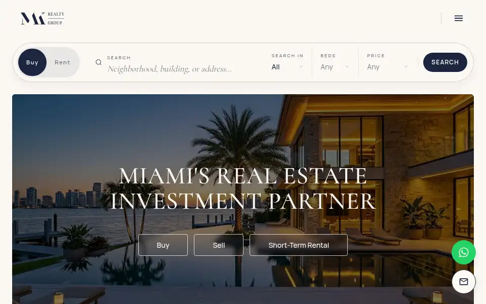 Screenshot of makrealty.com