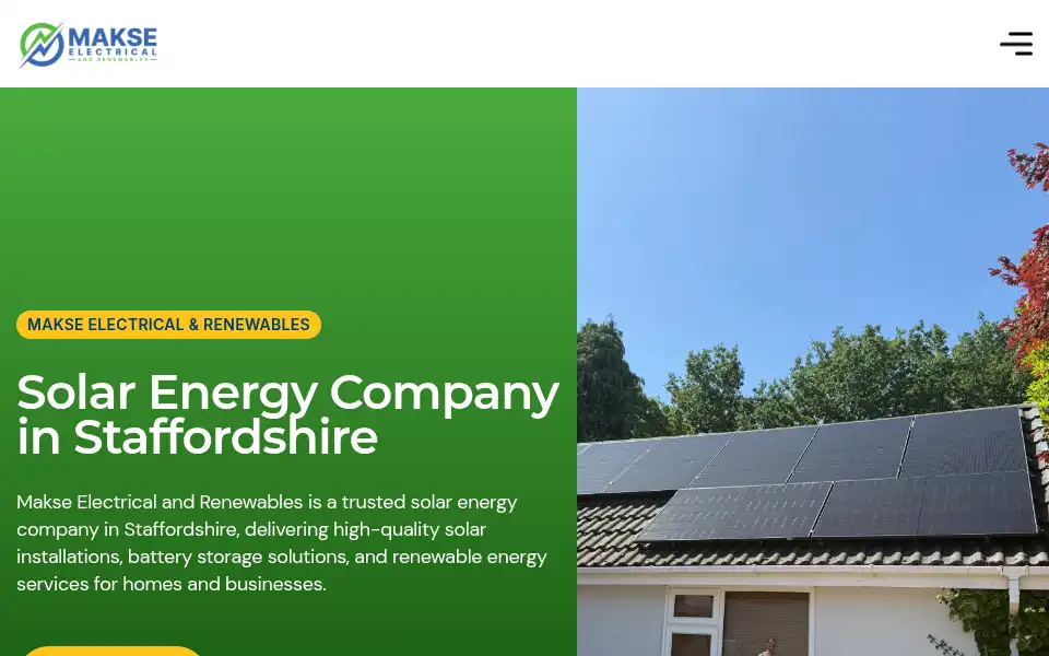 Screenshot of makseelectrical.co.uk