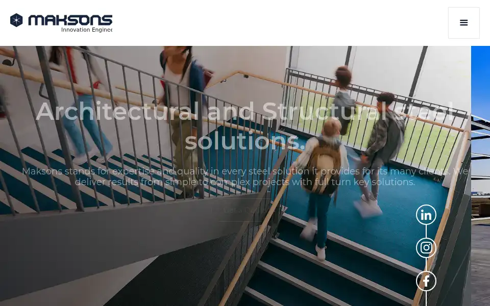 Screenshot of maksons.co.uk