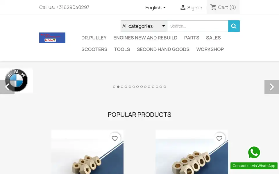 Screenshot of maksor-scooterparts.com