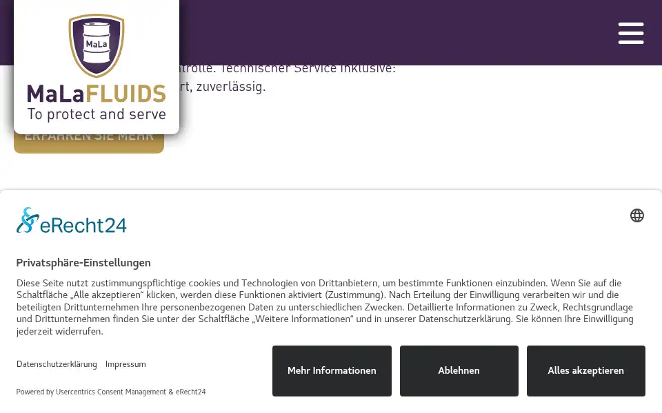 Screenshot of mala-industries.com