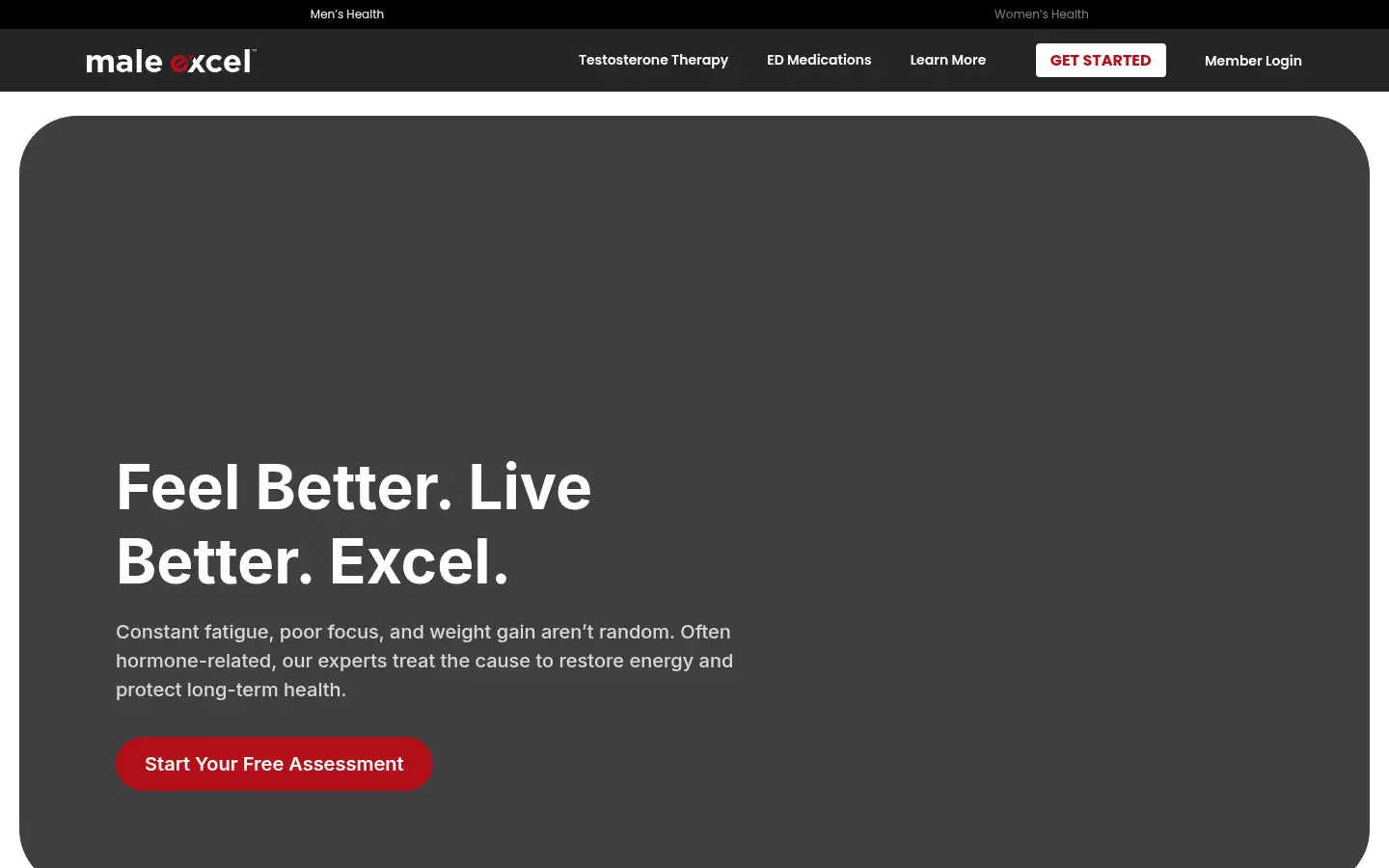 Screenshot of maleexcel.com