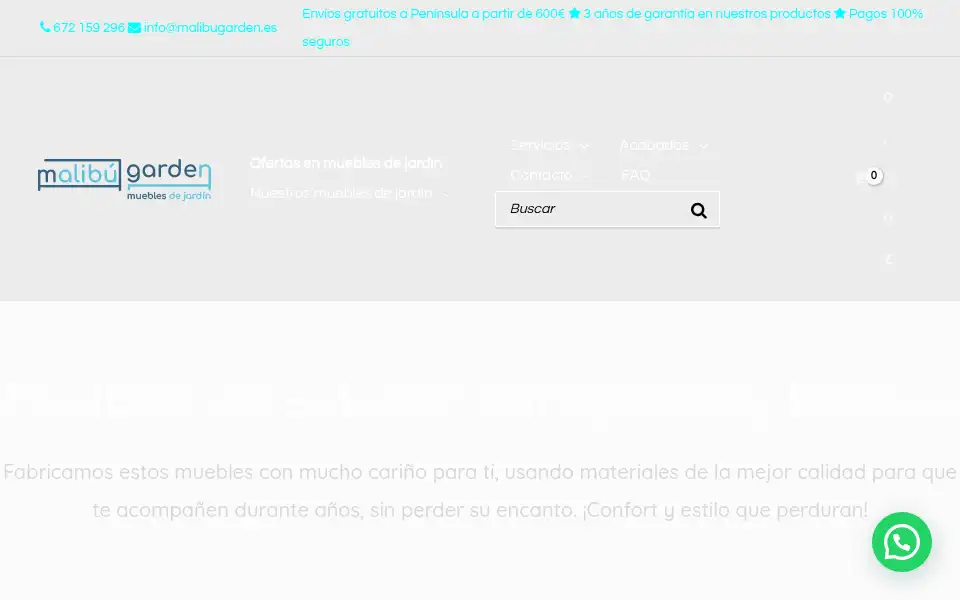 Screenshot of malibugarden.es