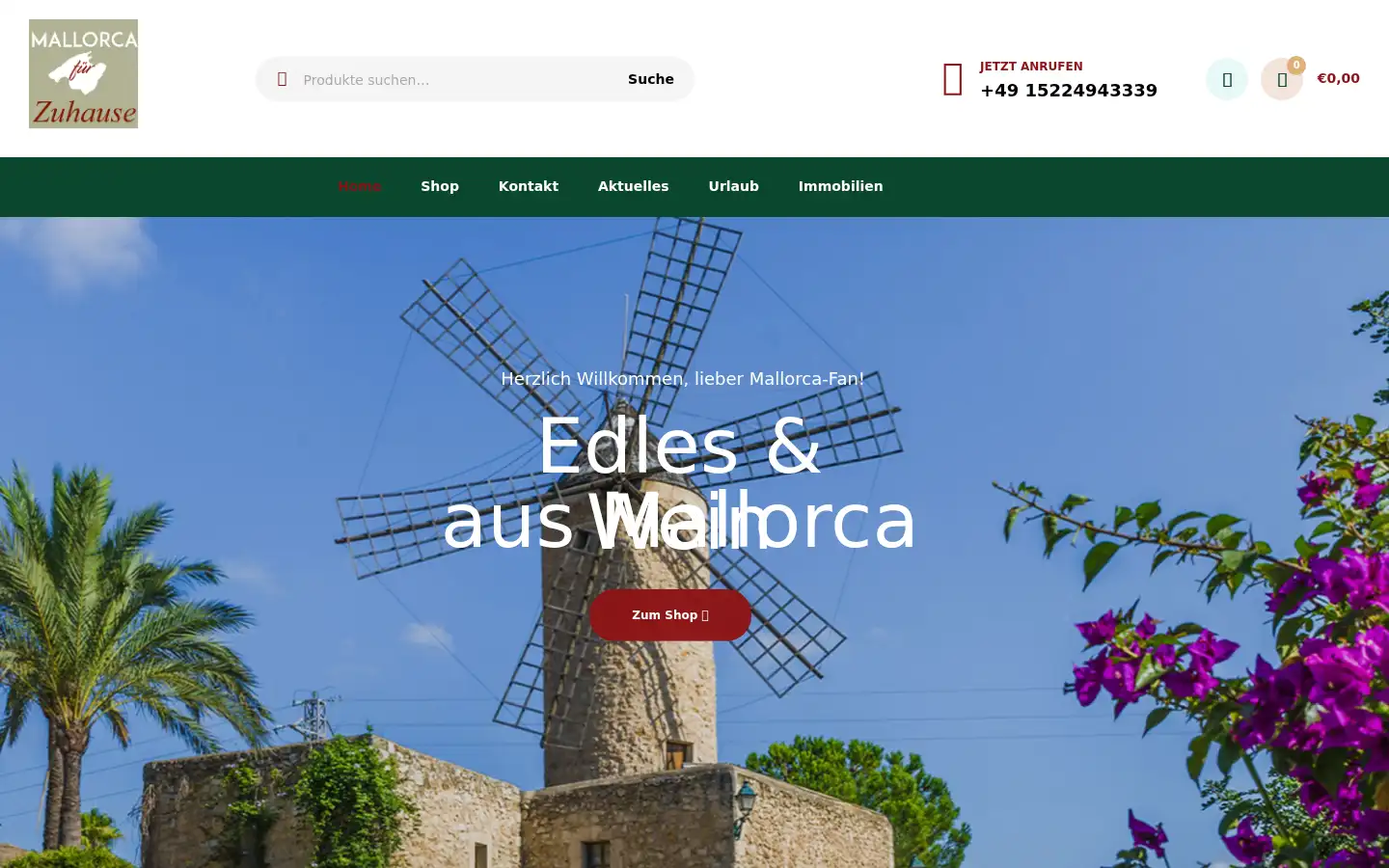 Screenshot of mallorcafuerzuhause.de
