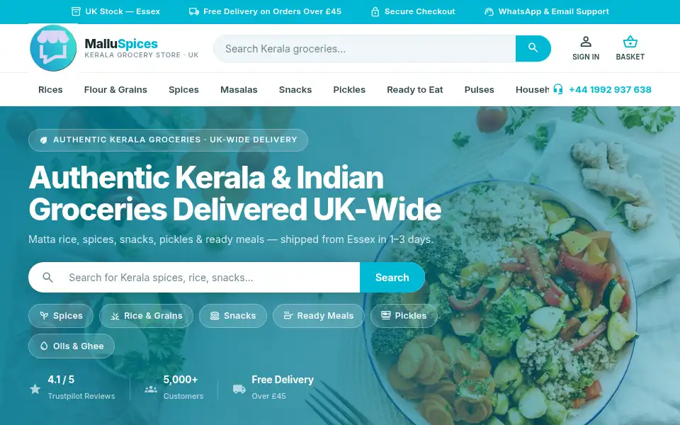 Screenshot of malluspices.com