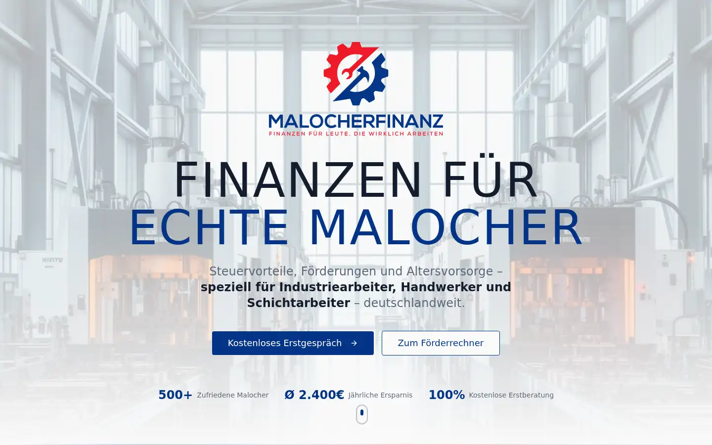 Screenshot of malocherfinanz.de