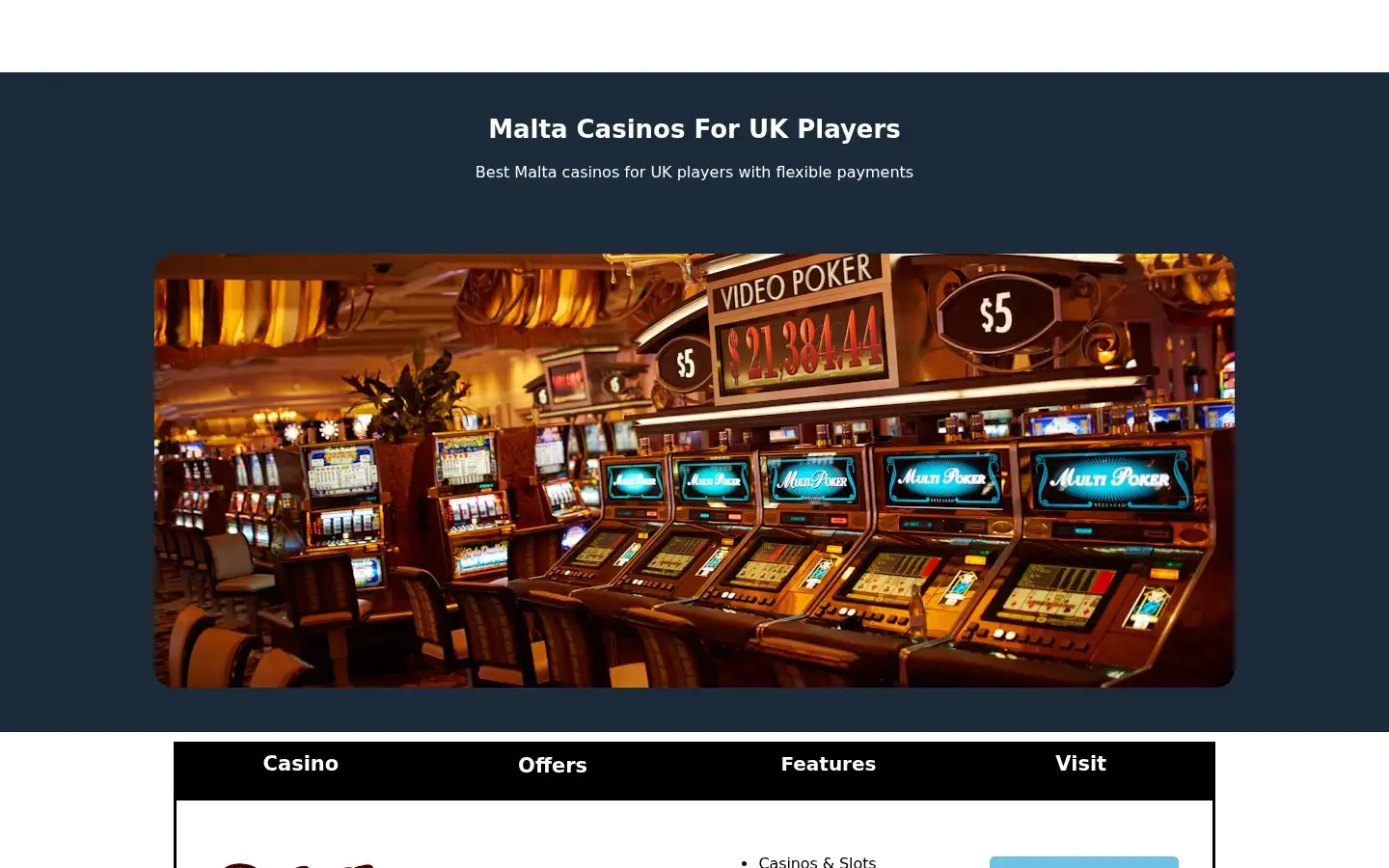 Screenshot of maltacasinos.site