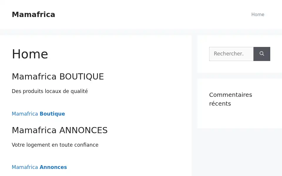 Screenshot of mamafrica.net