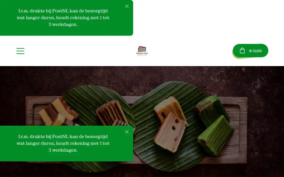 Screenshot of mamatan.nl