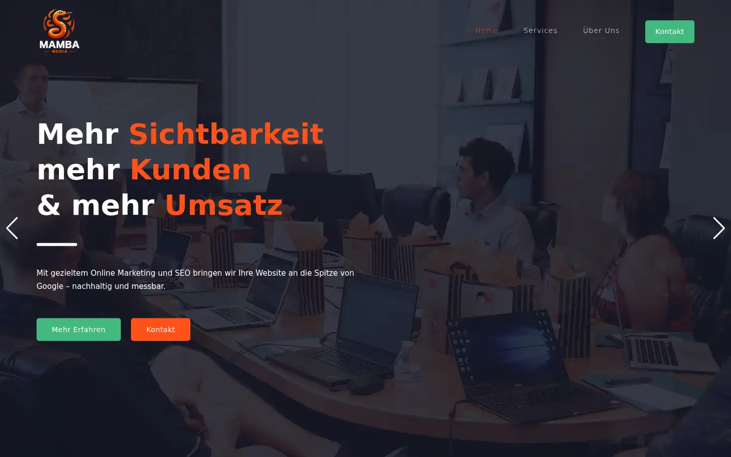 Screenshot of mamba-media.de