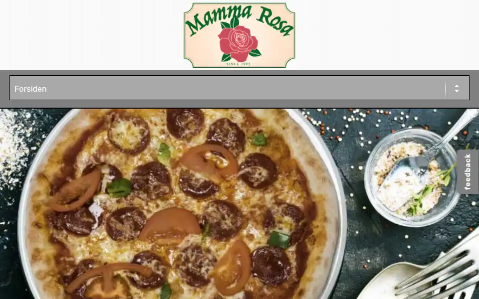 Screenshot of mamma-rosa.dk