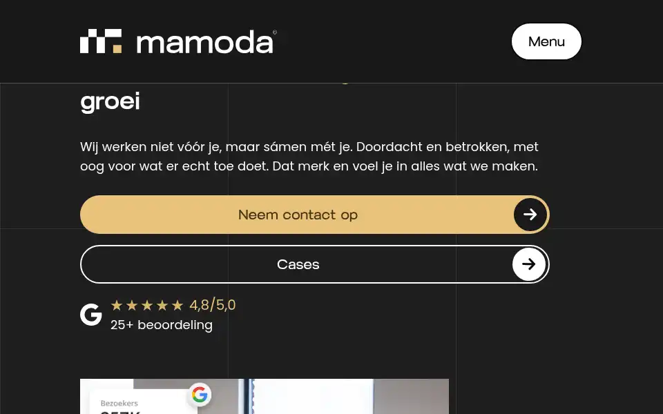 Screenshot of mamoda.nl