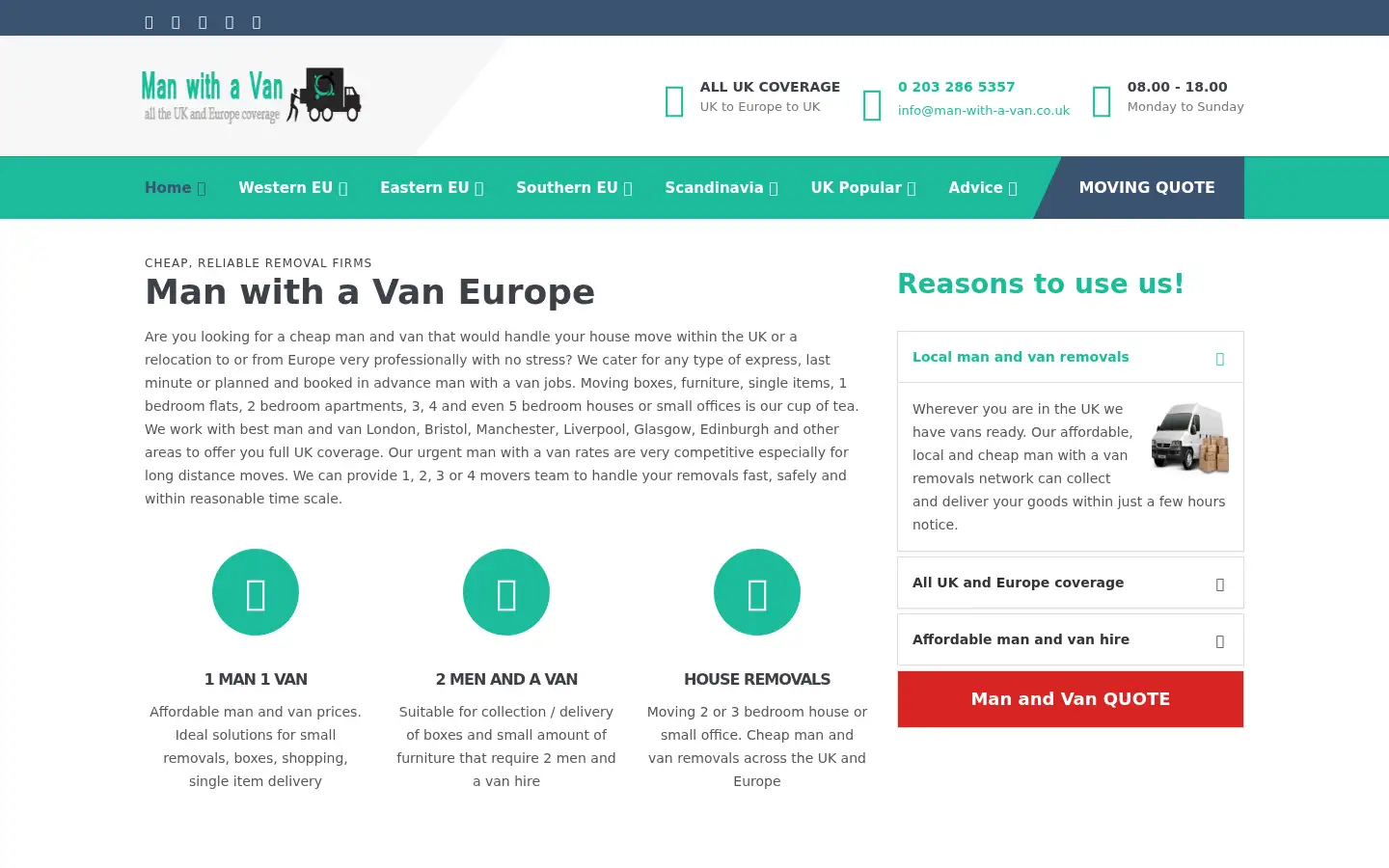 Screenshot of man-with-a-van.co.uk