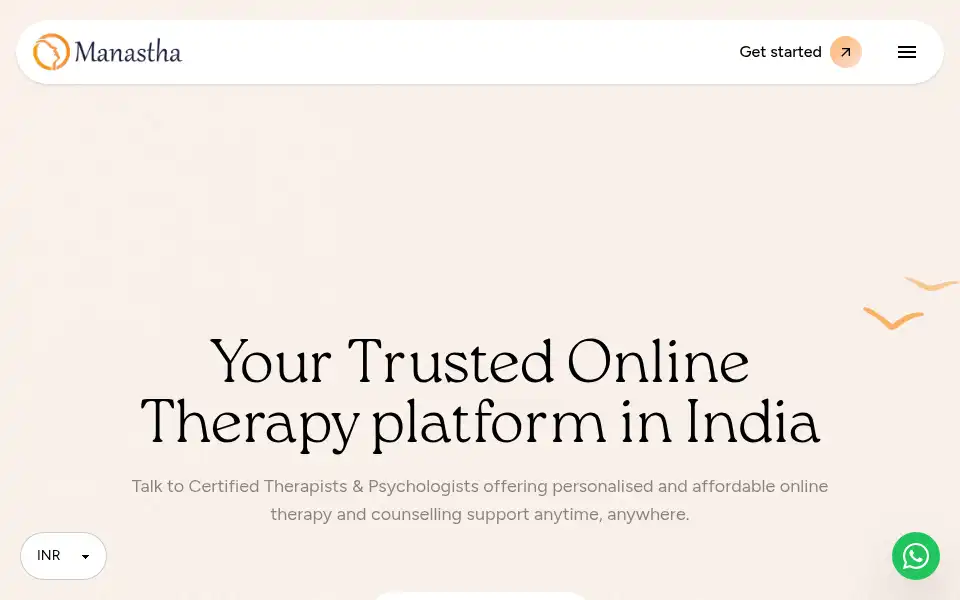 Screenshot of manastha.com