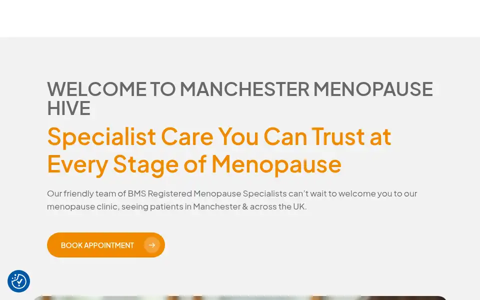 Screenshot of manchestermenopausehive.co.uk