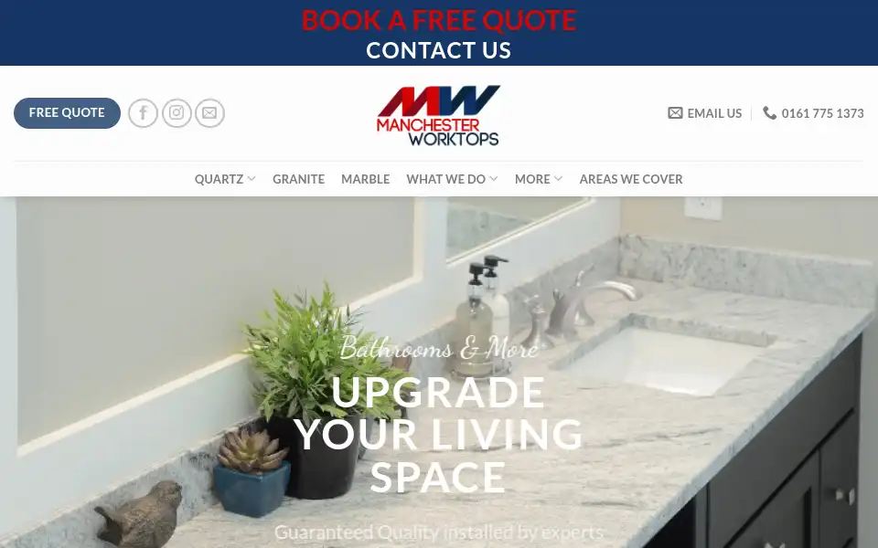 Screenshot of manchesterworktops.co.uk