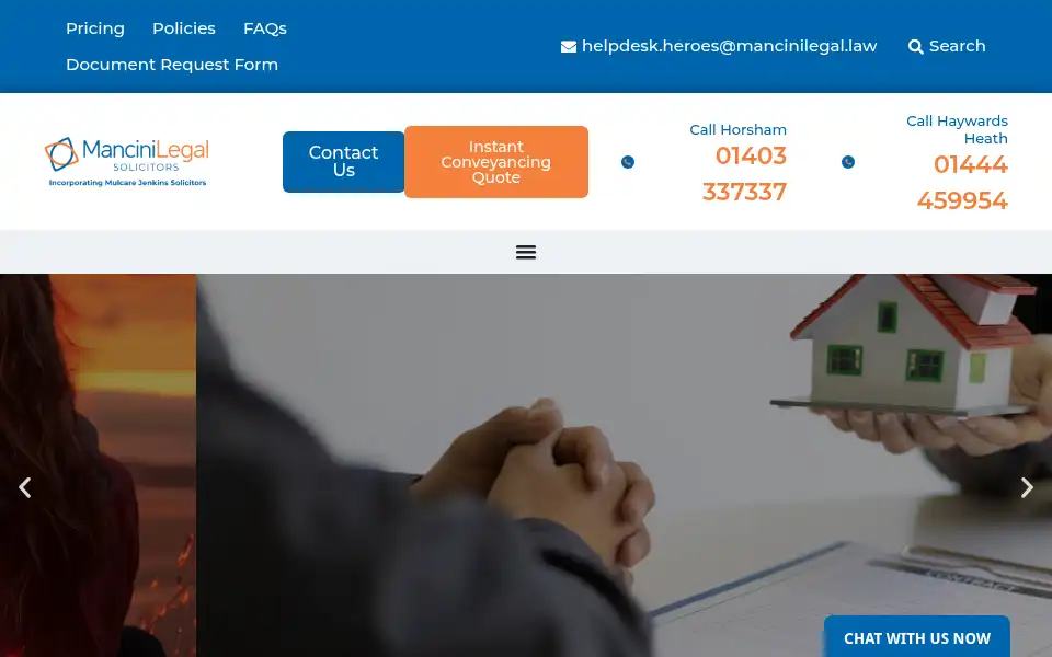 Screenshot of mancinilegal.com