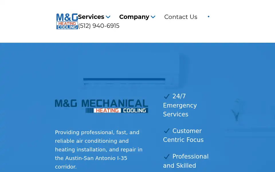 Screenshot of mandgmechanical.com