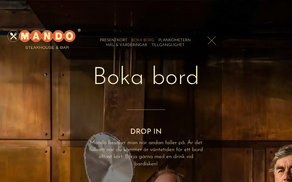 Screenshot of mandosteakhouse.com