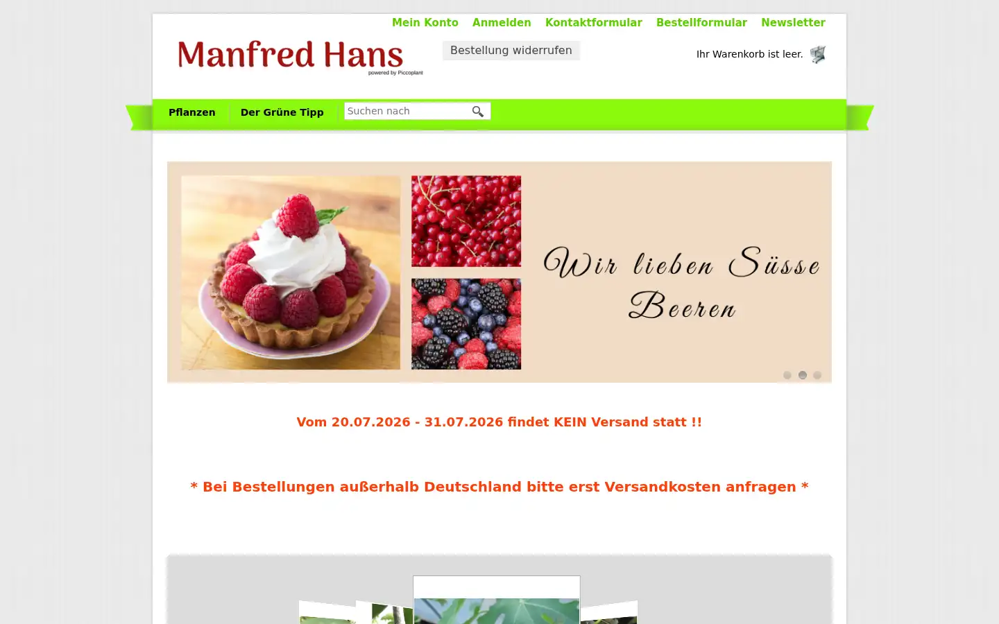Screenshot of manfredhans.de