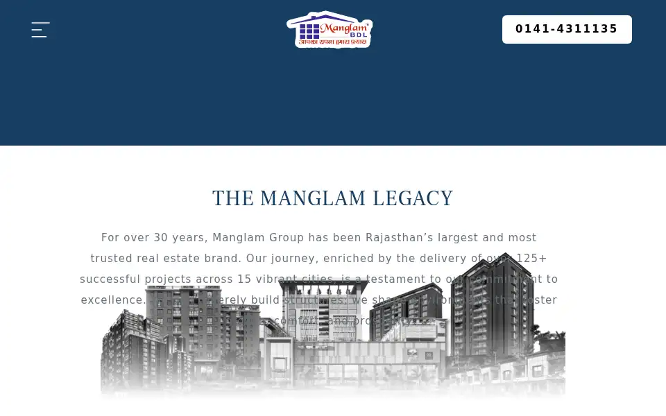 Screenshot of manglamgroup.com
