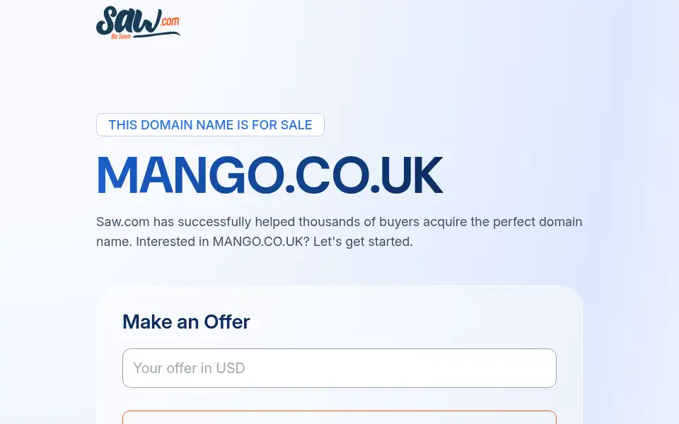 Screenshot of mango.co.uk