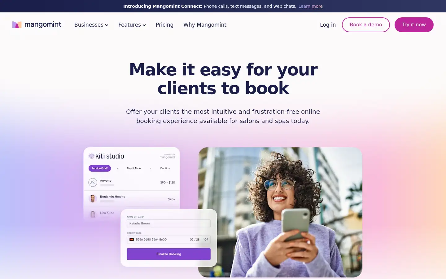 Screenshot of mangomint.com