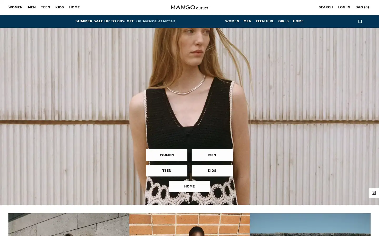Screenshot of mangooutlet.com
