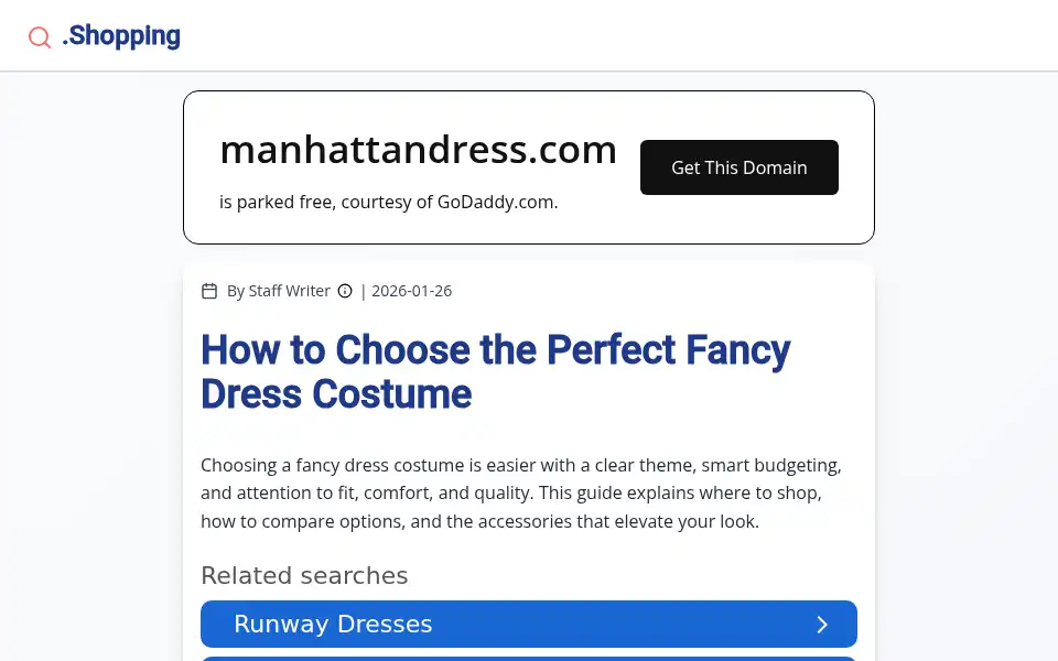 Screenshot of manhattandress.com