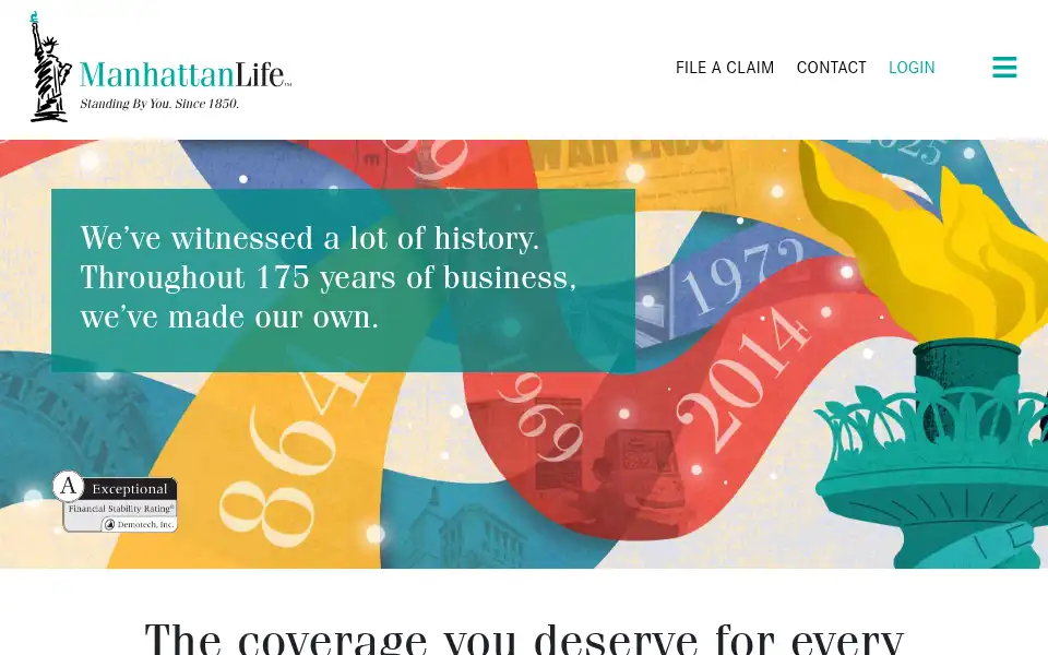 Screenshot of manhattanlife.com