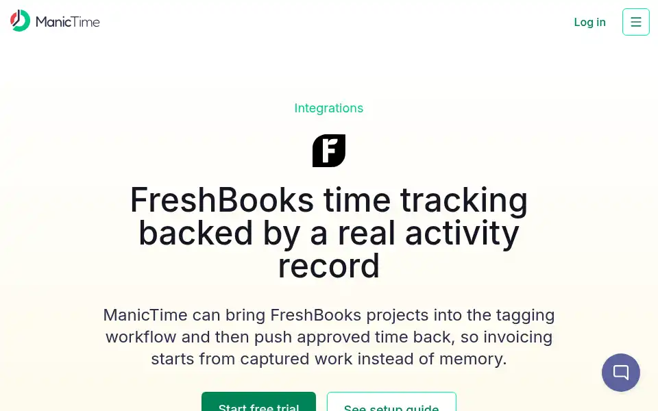 Screenshot of manictime.com