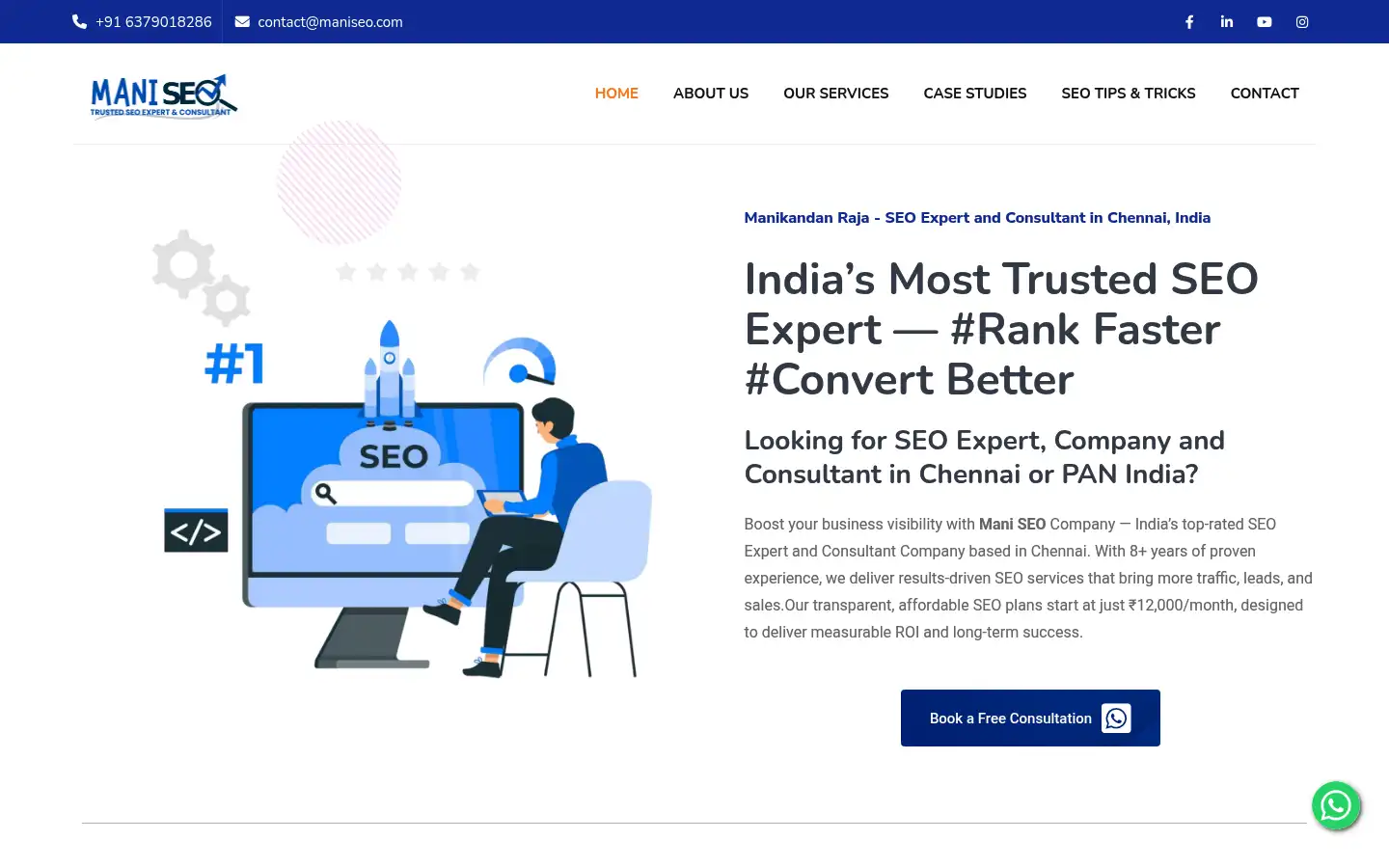 Screenshot of maniseo.com